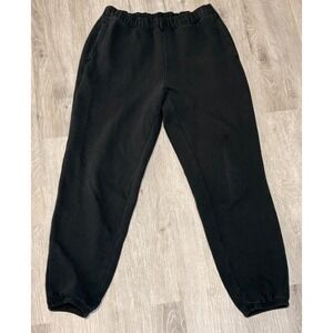 Aerie Black Fleece Jogger Sweatpants Womens XS Short Elastic Waist Pockets